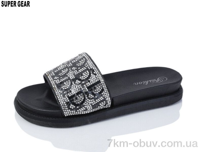 Шлепки Super Gear C888 black фото