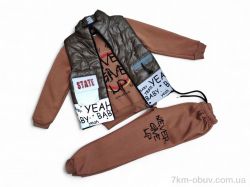 Kids-modnik 2520 коричневий жилетка-кофта-штани фото