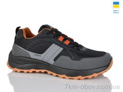 Lot Shoes 4104 графіт чорно-помаранч. фото