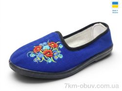 Rai shoes Тапки жіночі вишивка синій фото