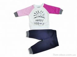 Kids-modnik 1504 молочно-малиновий батнік-штани фото