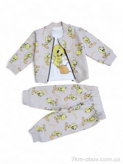 Kids-modnik 1025 бежевий костюм-трійка фото