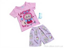 Kids-modnik 2619 комплект футболка-шорти рожево-фіолетовий фото