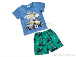 Kids-modnik 2619 комплект футболка-шорти синьо-зелений фото