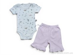 Kids-modnik 41003 комплект для малюків боді-шорти рожевий фото