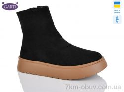 Garti 445 чорний замш-корич фото