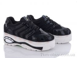 Diana Кросівки 82-1 чорні з товстою білою підошвою фото
