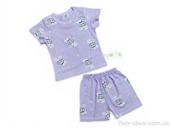 Kids-modnik 261920 комплект футболка-шорти бузково-білий фото
