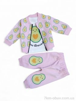 Kids-modnik 1015 рожевий костюм-трійка фото