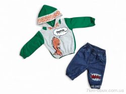 Kids-modnik 701 зелений батнік-штани фото