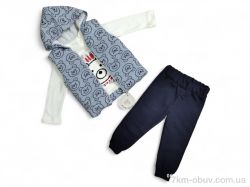 Kids-modnik 3210 блакитний жилетка-реглан-штани фото