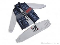 Kids-modnik 2520 сірий White-Black жилетка-кофта-штани фото