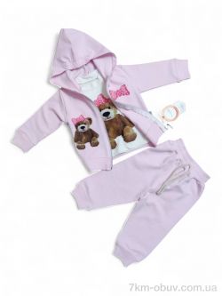 Kids-modnik 8421 св.рожевий костюм-трійка фото