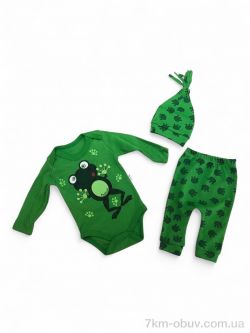 Kids-modnik 1370 зелений боді трійка фото