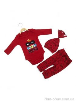 Kids-modnik 1011 червоний боді трійка фото