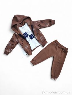 Kids-modnik 836 коричневий батнік-кофта-штани фото