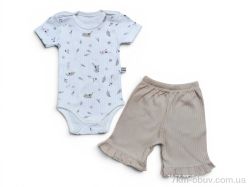 Kids-modnik 41003 комплект для малюків боді-шорти капучіно фото