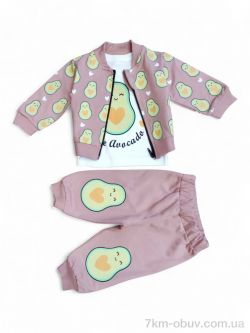 Kids-modnik 1015 т.пудра костюм-трійка фото