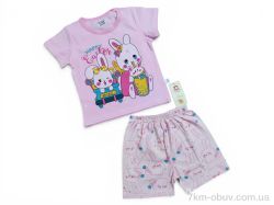 Kids-modnik 2619-1 комплект футболка-шорти зайчики рожевий фото
