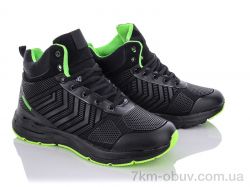 Ok Shoes 1037 black-green фото