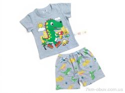 Kids-modnik 2619 комплект футболка-шорти динозавр сірий фото