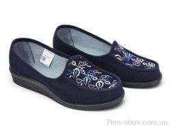 Rai shoes 56125218 синій вишивка фото